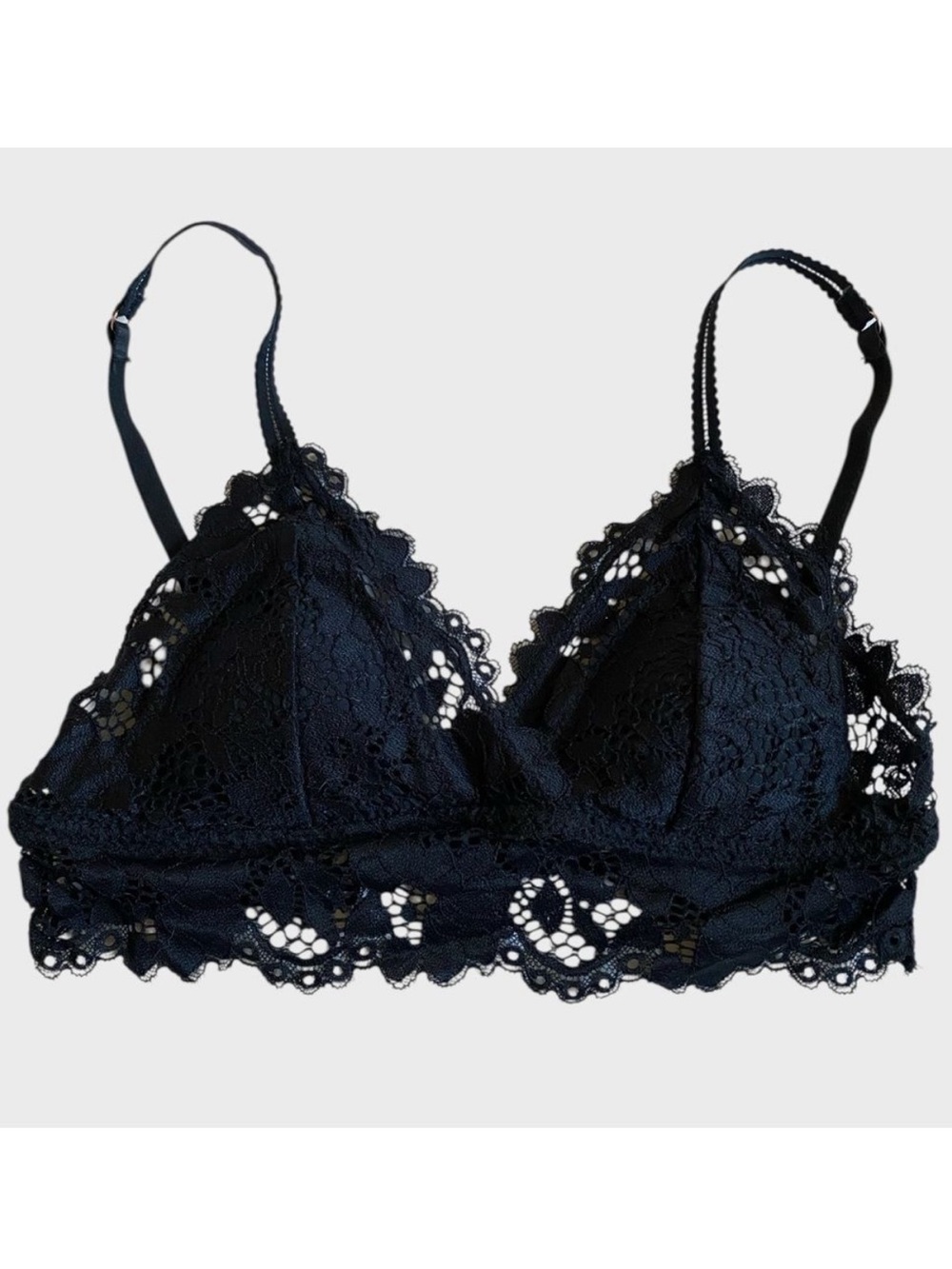 Marilyn Monroe Women's Midnight Lace Bralette Size M Black Feminine Coquette